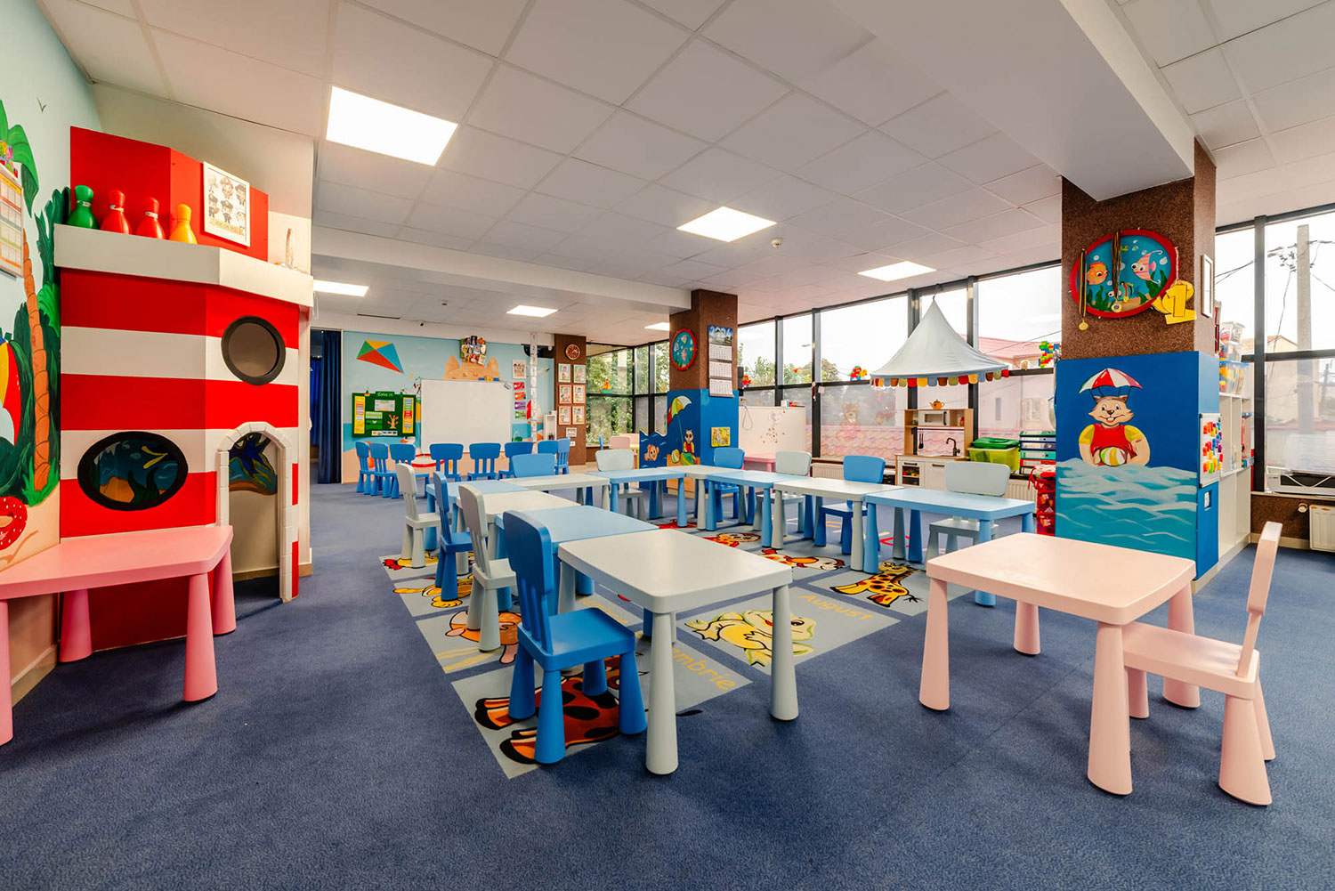Sala de clasă a grupei Nemo, grădinița Kițy Bițy Constanța