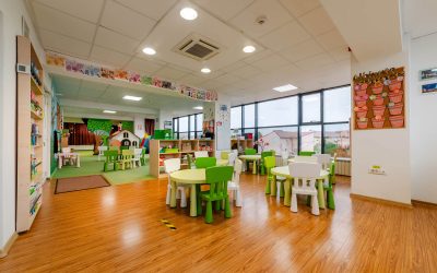 Sala de clasă a grupei Albinuțelor, grădinița Kițy Bițy Constanța