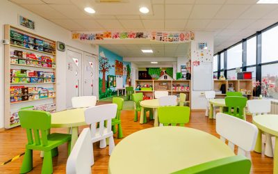 Sala de clasă a grupei Albinuțelor, grădinița Kițy Bițy Constanța