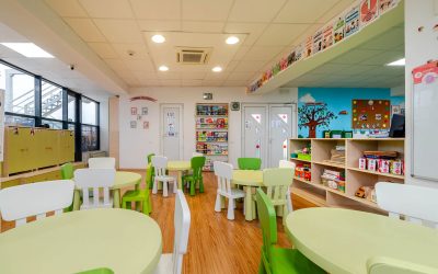 Sala de clasă a grupei Albinuțelor, grădinița Kițy Bițy Constanța