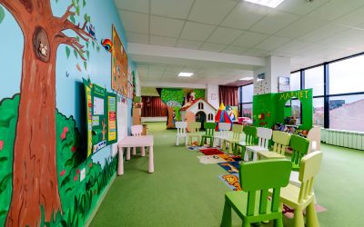 Sala de clasă a grupei Albinuțelor, grădinița Kițy Bițy Constanța