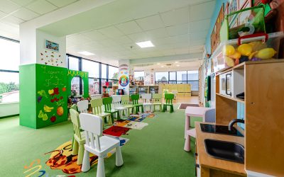 Sala de clasă a grupei Albinuțelor, grădinița Kițy Bițy Constanța